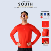 Tiento Jersey Running Men Kaos Olahraga Pria Lengan Panjang Baju Lari Quick Dry South