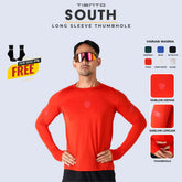 Tiento Jersey Running Men Kaos Olahraga Pria Lengan Panjang Baju Lari Quick Dry South