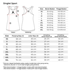 Tiento Tanktop Baselayer Singlet Tank Top Renang Lari Gym Fitness Olahraga Pria Original