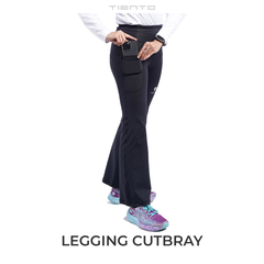 Tiento Celana Running Flared Pants Legging Sports Cutbray Panjang Sports