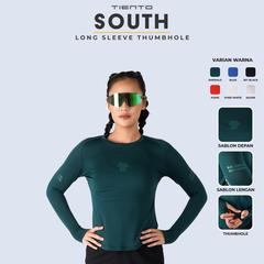 Tiento Jersey Running Women Kaos Olahraga Wanita Lengan Panjang Baju Lari Quick Dry South
