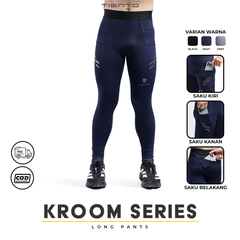 Tiento Baselayer Leging Celana Panjang Ketat Olahraga Legging Sport Long Pants Series Pria