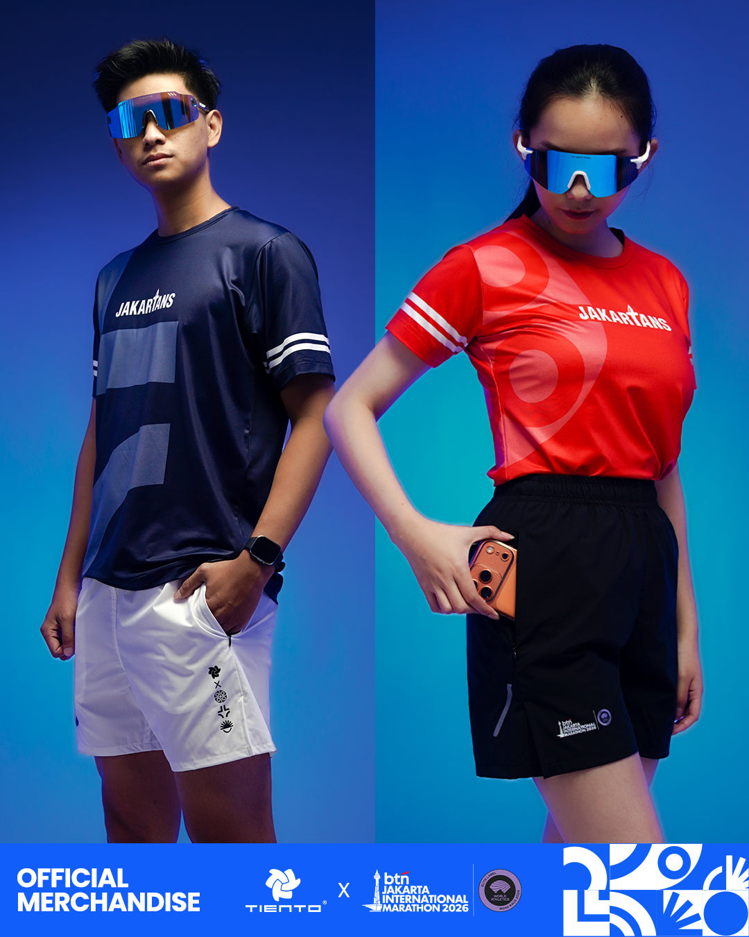 Tiento Short Pants Official Merchandise Jakarta International Marathon 2026