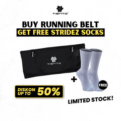 Running Belt FREE Stridez Compression Socks Men Women Sport Accessories Tas Pinggang Kaos Kaki Unisex Pria Wanita