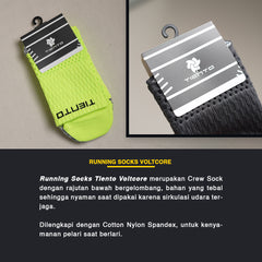 Tiento Kaos Kaki Olahraga Lari Running Socks Kaoskaki Trail Run Futsal Gym Voltcore