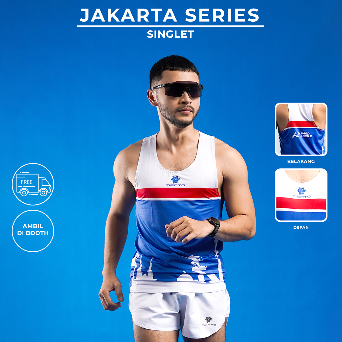 Tiento Singlet dry fit Official Merchandise Jakarta International Marathon 2025