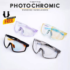 Tiento Running Sunglasses Kacamata Olahraga Lari Photochromic Anti Silau Pulse Series