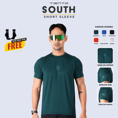 Tiento Jersey Running Men Kaos Olahraga Pria Baju Lari Quick Dry South