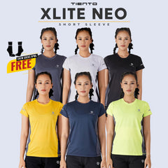 Tiento Kaos Olahraga Lari Baju Running Gym Dry Fit X-Lite Neo Wanita