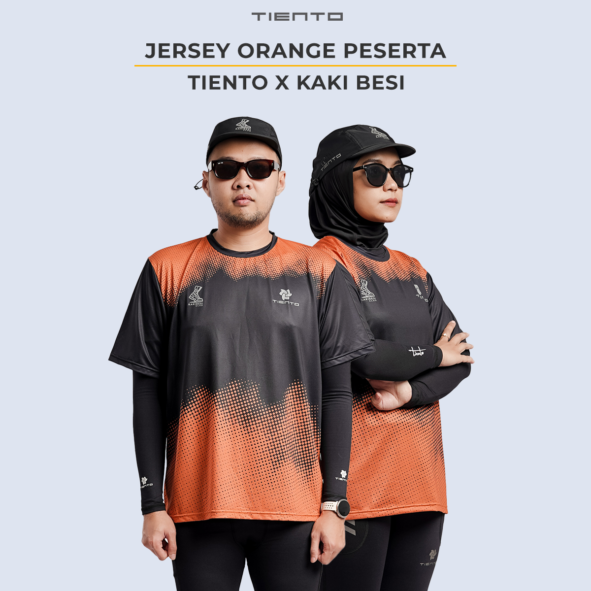 Tiento Merchandise Jersey Kaki Besi Orange Unisex Men Women (Harga 1 pcs)