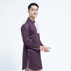 Tiento Baju Koko Muslim Kurta Pakaian Pria Lengan Panjang Pendek