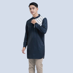 Tiento Baju Koko Muslim Kurta Pakaian Pria Lengan Panjang Pendek