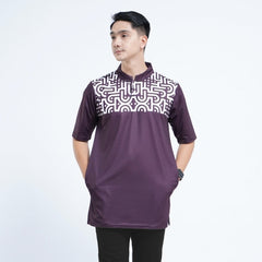 Tiento Baju Koko Muslim Kurta Pakaian Pria Lengan Panjang Pendek