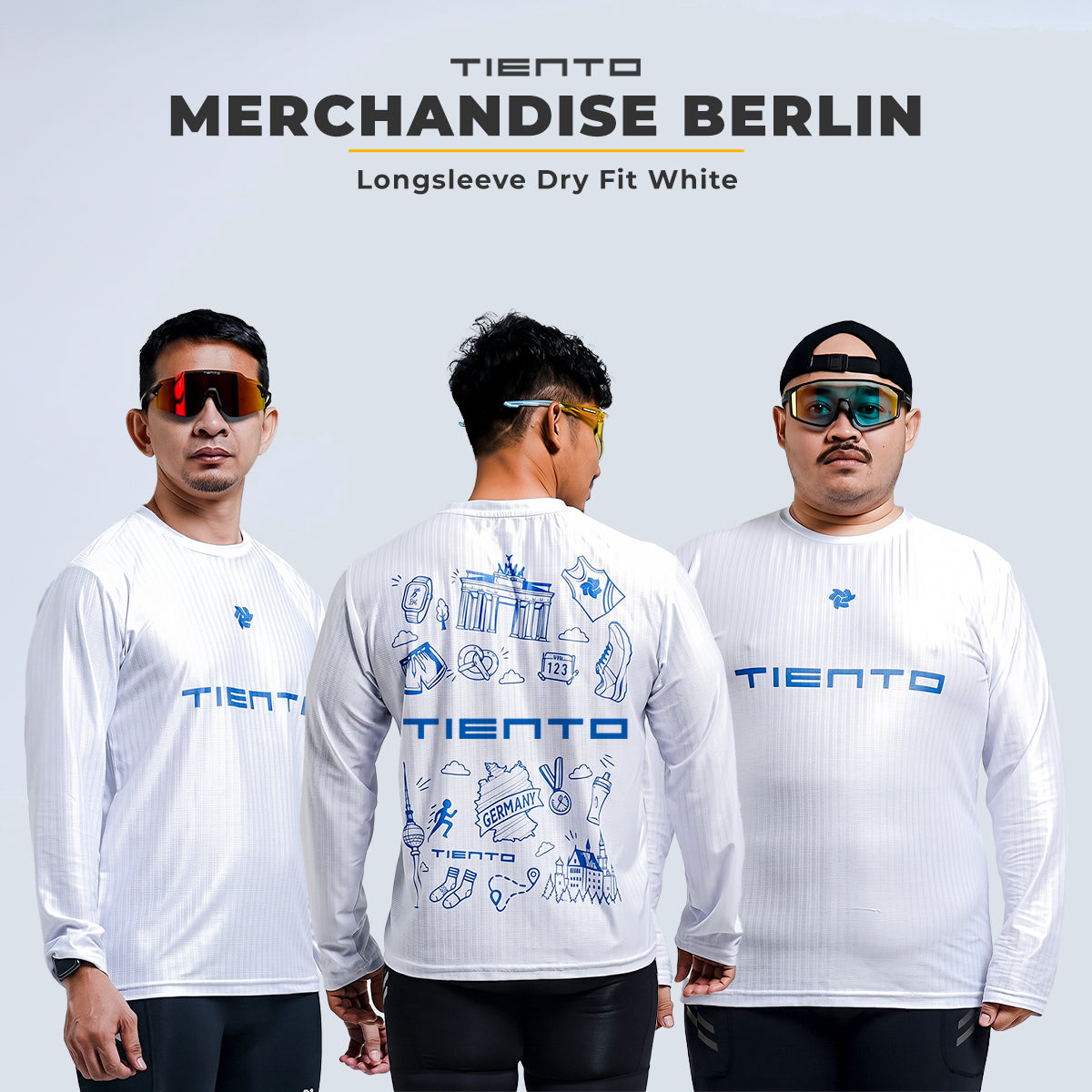 Tiento Long Sleeve Thumbhole Men Official Merch Berlin Marathon 2026