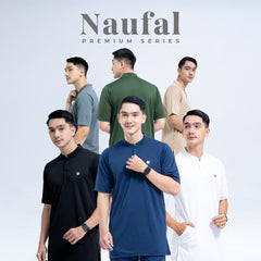 Tiento Baju Kaos Muslim Pria Lengan Pendek Koko Polos Ramadhan Lebaran Kurta 3in1 Ibadah Kerja Olahraga Basic