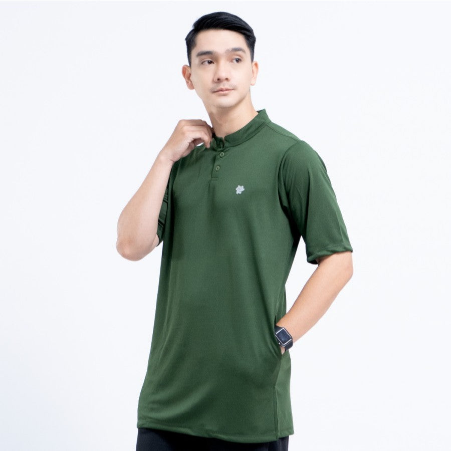 Tiento Baju Kaos Muslim Pria Lengan Pendek Koko Polos Ramadhan Lebaran Kurta 3in1 Ibadah Kerja Olahraga Basic