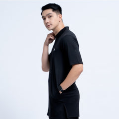 Tiento Baju Kaos Muslim Pria Lengan Pendek Koko Polos Ramadhan Lebaran Kurta 3in1 Ibadah Kerja Olahraga Basic