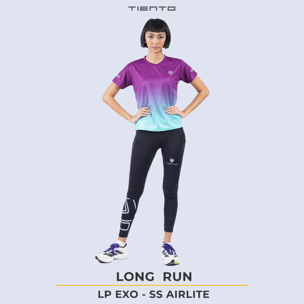 Tiento Pakaian Olahraga Running Jersey Legging Long Lari Sport Anniversary Special Bundling Set