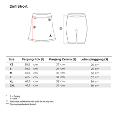 Tiento 2in1 Sporty Skirt Short Legging