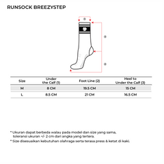 Tiento Kaos Kaki Olahraga Lari Running Socks Kaoskaki Trail Run Futsal Gym Breezystep
