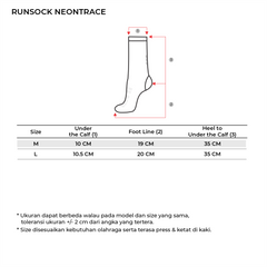Tiento Kaos Kaki Olahraga Lari Running Socks Kaoskaki Trail Run Futsal Gym Neontrace