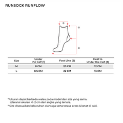 Tiento Kaos Kaki Olahraga Lari Running Socks Kaoskaki Trail Run Futsal Gym Runflow