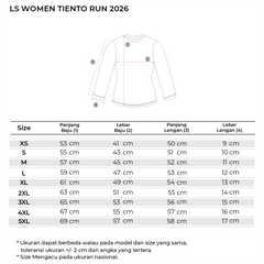 Jersey Official Tiento Run 2026 Long Sleeve Men dan Women