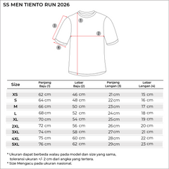 Jersey Official Tiento Run 2026 Short Sleeve Men dan Women