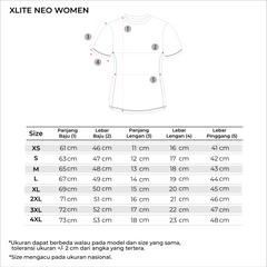 Tiento Kaos Olahraga Lari Baju Running Gym Dry Fit X-Lite Neo Wanita