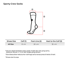 Tiento Sporty Crew Compression Socks