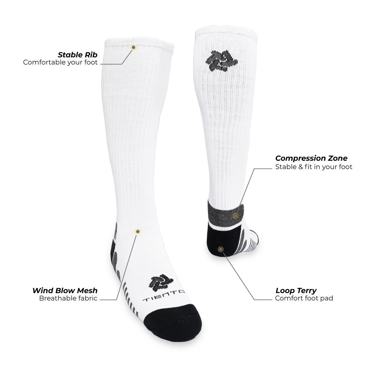 Tiento Sporty Long Compression Socks