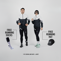 Early Bird Bormar | Paket Long Run Set Jacket Running Long Legging | (Free Hat & Socks)