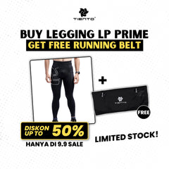 Baselayer Leging Prime Celana Panjang Ketat Olahraga FREE RUNNING BELT Tas Pinggang Olahraga Lari