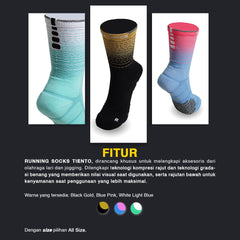Tiento Kaos Kaki Olahraga Lari Running Socks Kaoskaki Trail Run Futsal Gym Zestflow Anti Slip