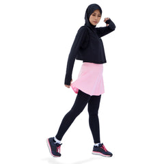 Tiento Aleeya Rok Dry Fit Celana Legging Panjang Skirt Leging Long Pants 2in1 Wanita Muslimah Remaja Dewasa Olahraga Lari Gym Fitnes Senam Zumba Tenis