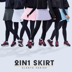 Tiento Aleeya Rok Dry Fit Celana Legging Panjang Skirt Leging Long Pants 2in1 Wanita Muslimah Remaja Dewasa Olahraga Lari Gym Fitnes Senam Zumba Tenis