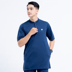 Tiento Baju Kaos Muslim Pria Lengan Pendek Koko Polos Ramadhan Lebaran Kurta 3in1 Ibadah Kerja Olahraga Basic